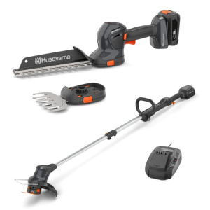 Аккумуляторный триммер Husqvarna Aspire T28-P4A KIT2 и аккумуляторные ножницы Husqvarna Aspire S20-P4A